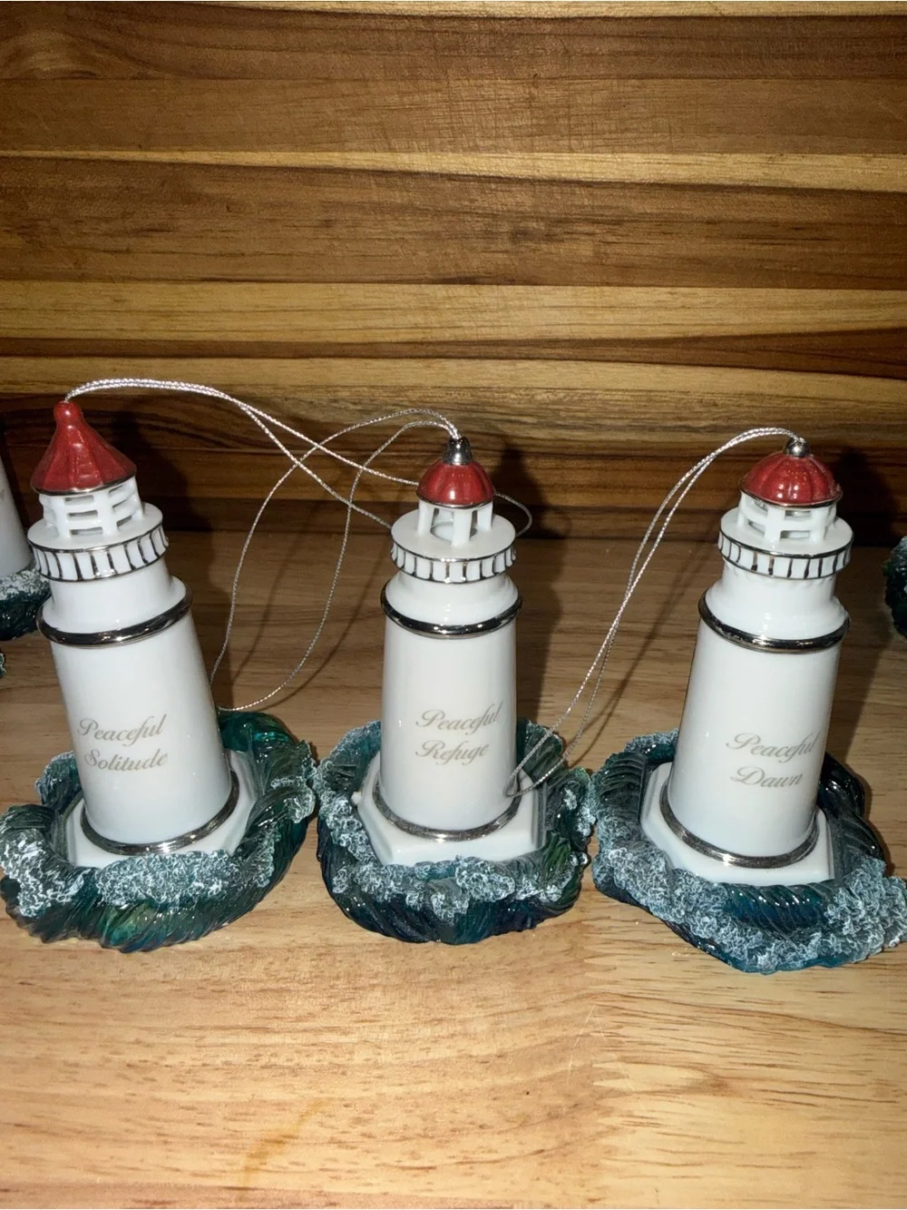 Thomas Kincaid Lighthouse Seaside Reflections Christmas Ornaments Lot Of 9